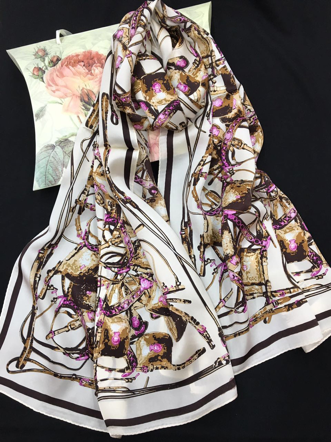 SILK HANDKERCHIEF 100% NATURAL VIWIN & SILK