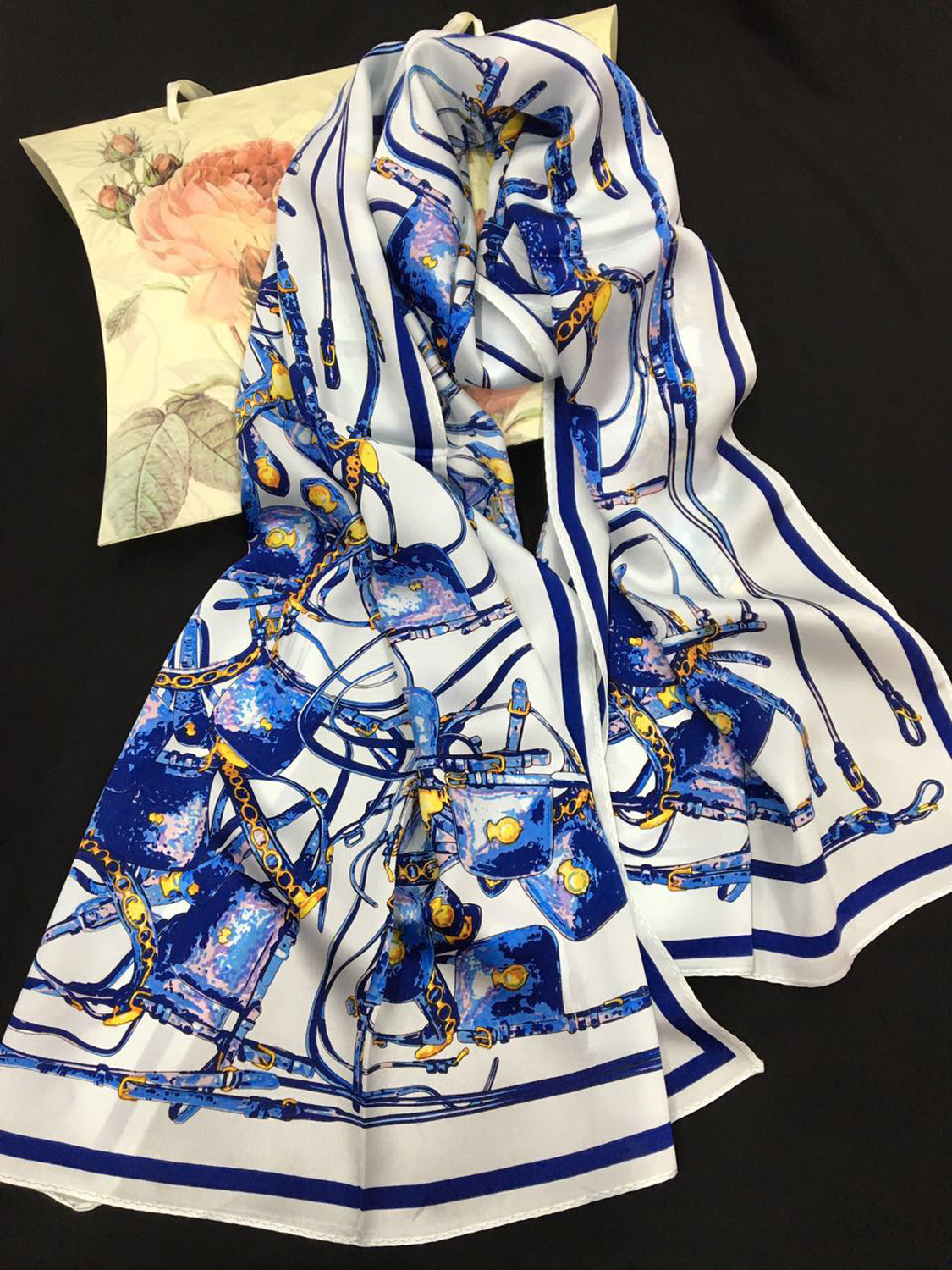 SILK HANDKERCHIEF 100% NATURAL VIWIN & SILK