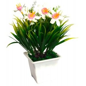 Planta artificial con maceta