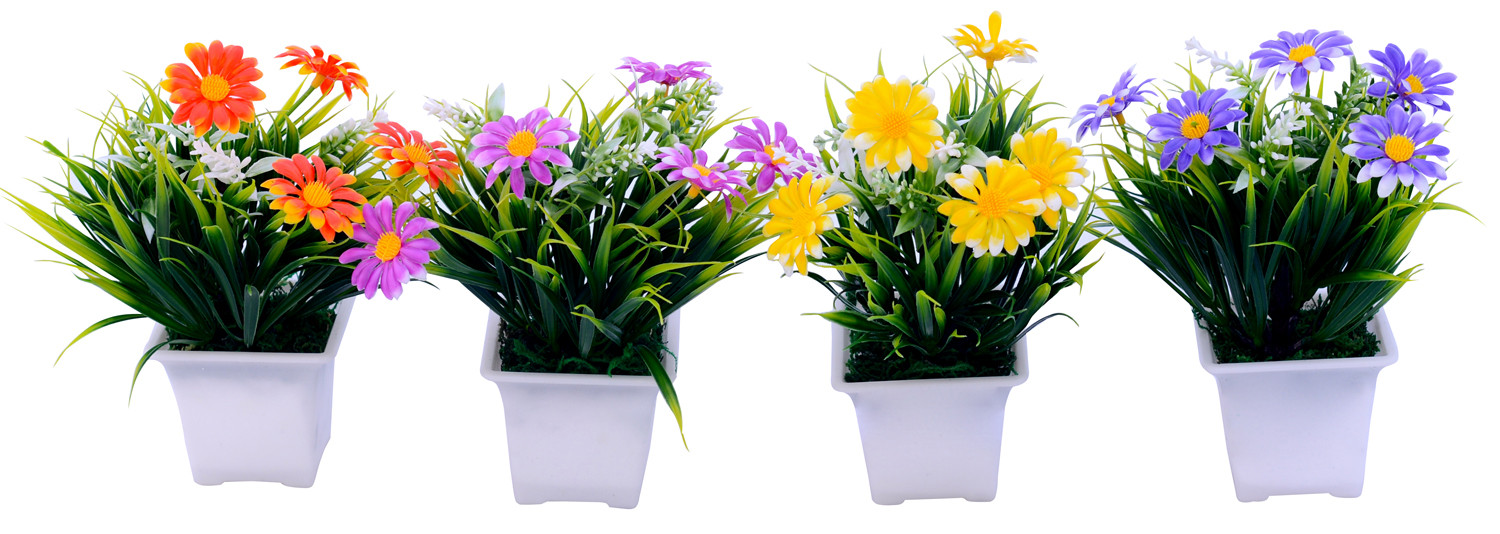 Planta artificial con maceta