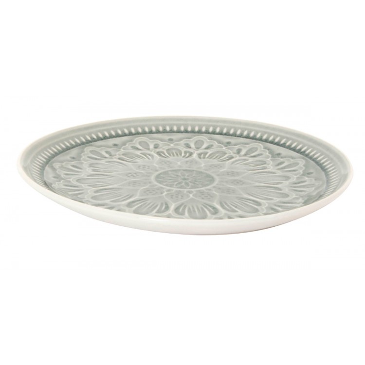 Plato de Cerámica con Decoración en Relieve
