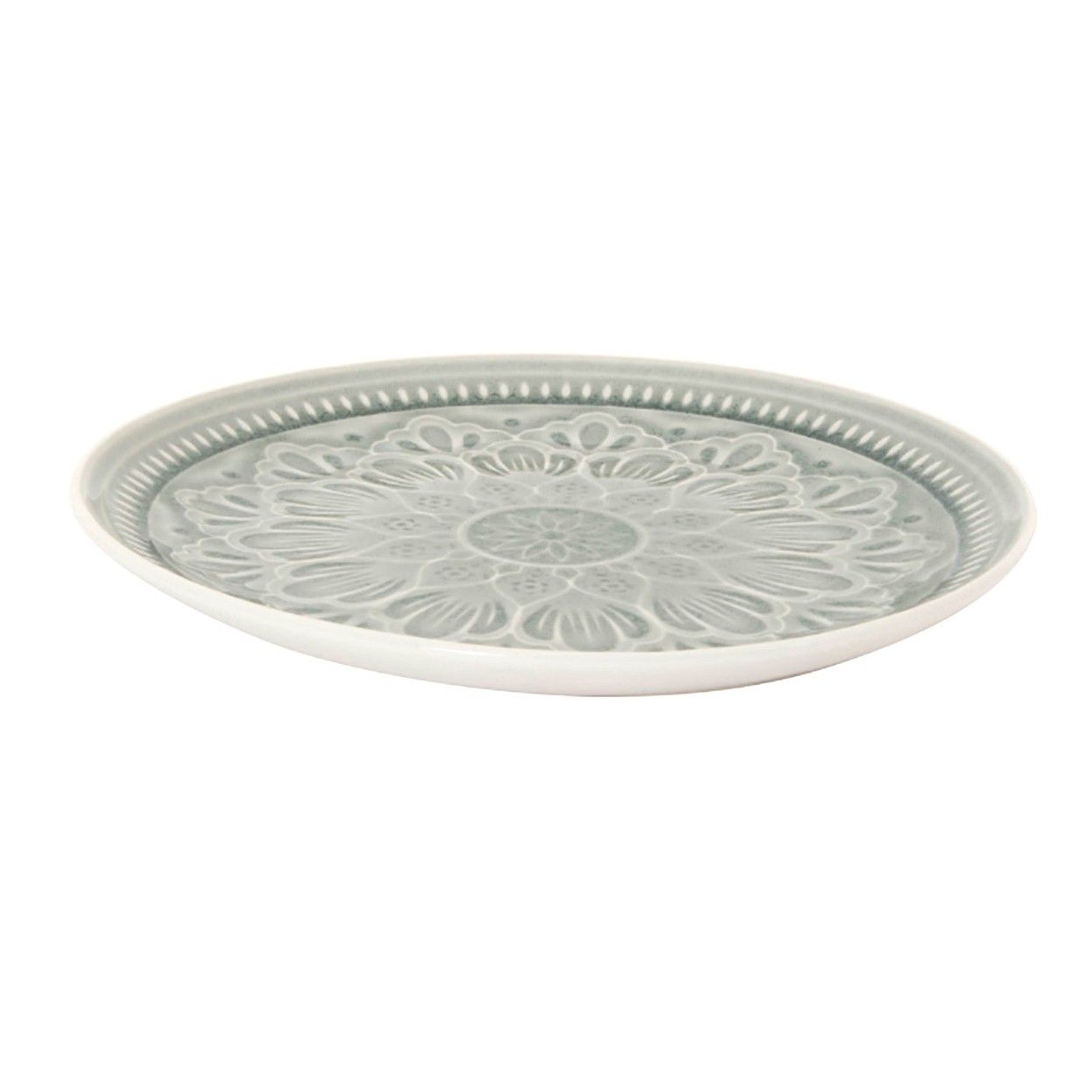 Ceramic plate with Relief Decoration
