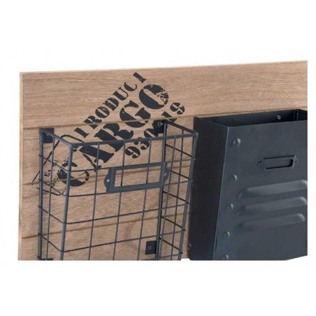 Estantería de pared en madera y metal