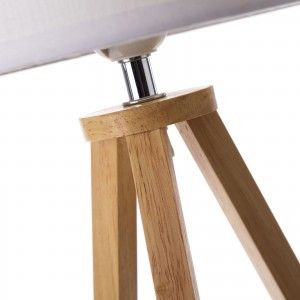 Lámpara de madera de color blanco