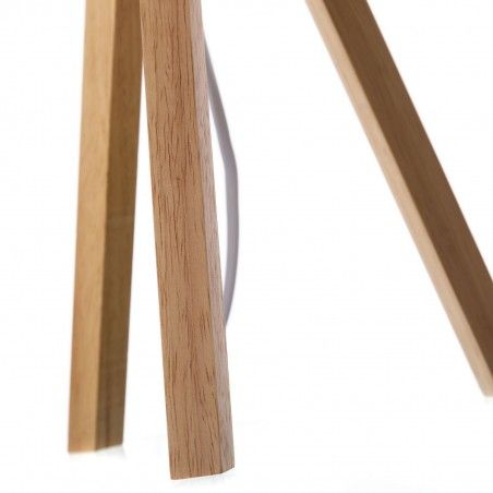 Lampada in legno bianco