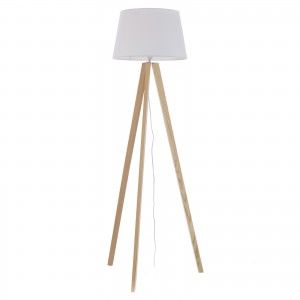 Lampe de plancher haut, et de bois blanc