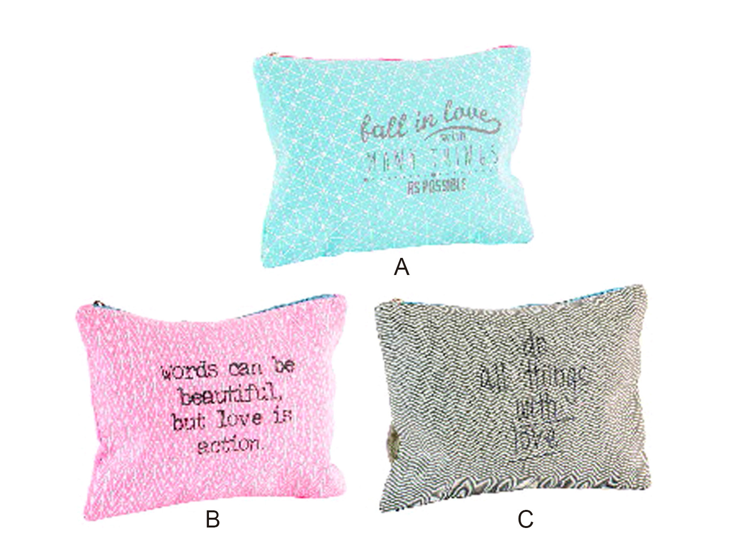 Bag with phrase of polyester