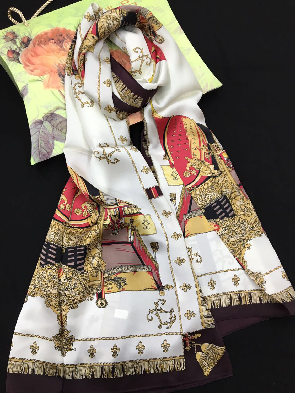 SCARF ORIGINAL SILK - MODERN DESIGN 100% NATURAL VIWIN & SILK