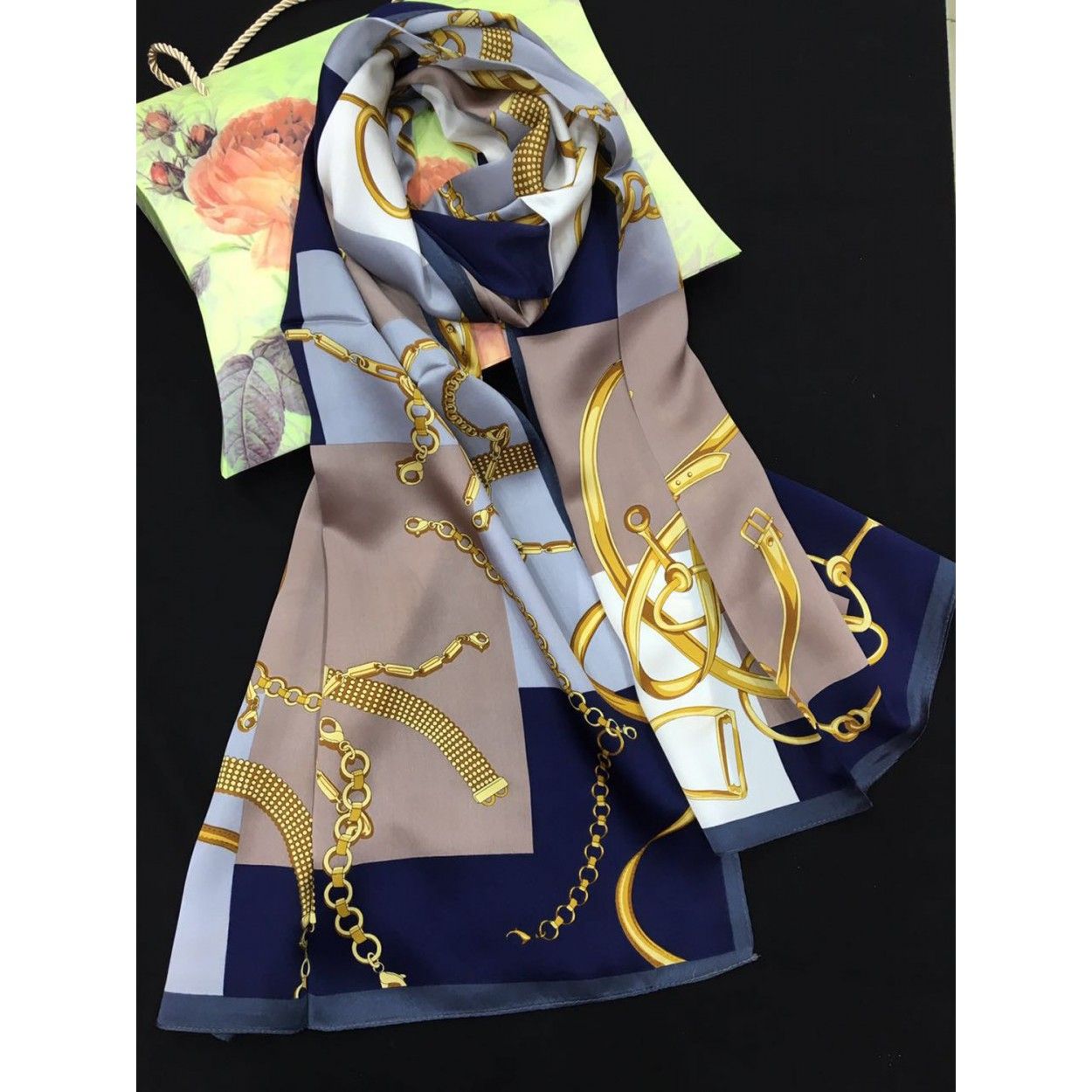 SCARF ORIGINAL SILK - MODERN DESIGN 100% NATURAL VIWIN & SILK