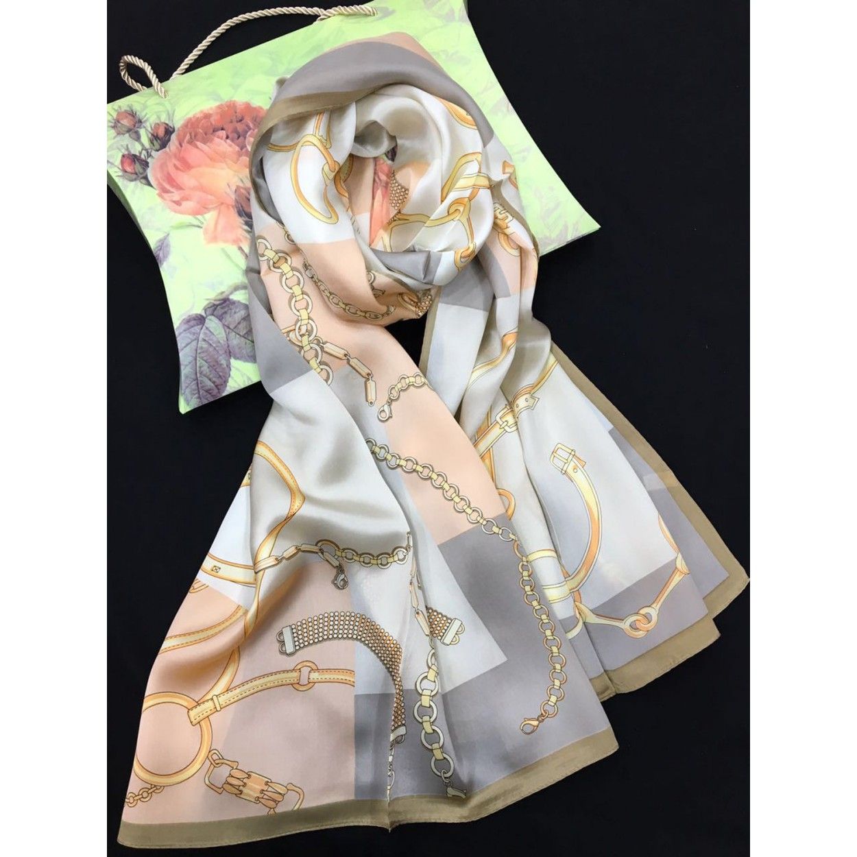 SCARF ORIGINAL SILK - MODERN DESIGN 100% NATURAL VIWIN & SILK