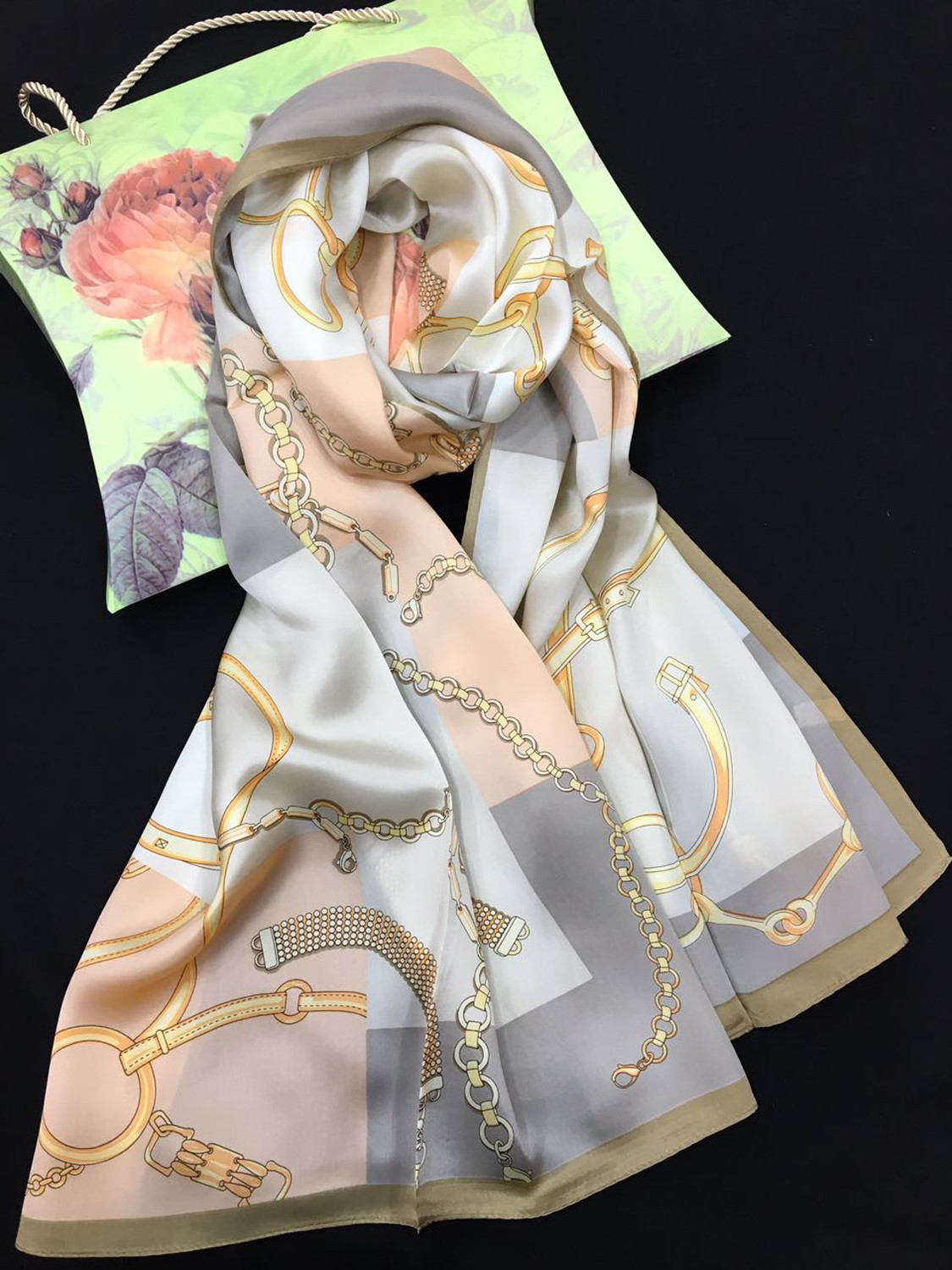 SCARF ORIGINAL SILK - MODERN DESIGN 100% NATURAL VIWIN & SILK