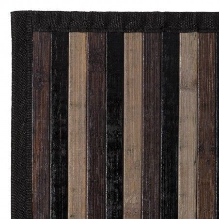 Alfombra de Madera de Bambú de rayas grises