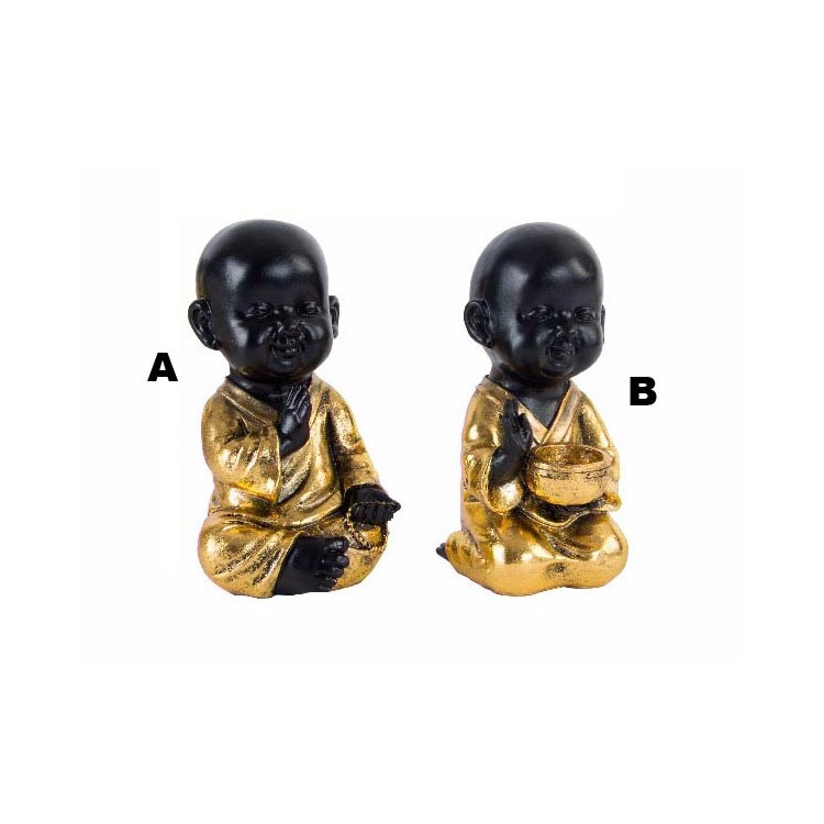 Figure of Buddhist Monk Gold Resin