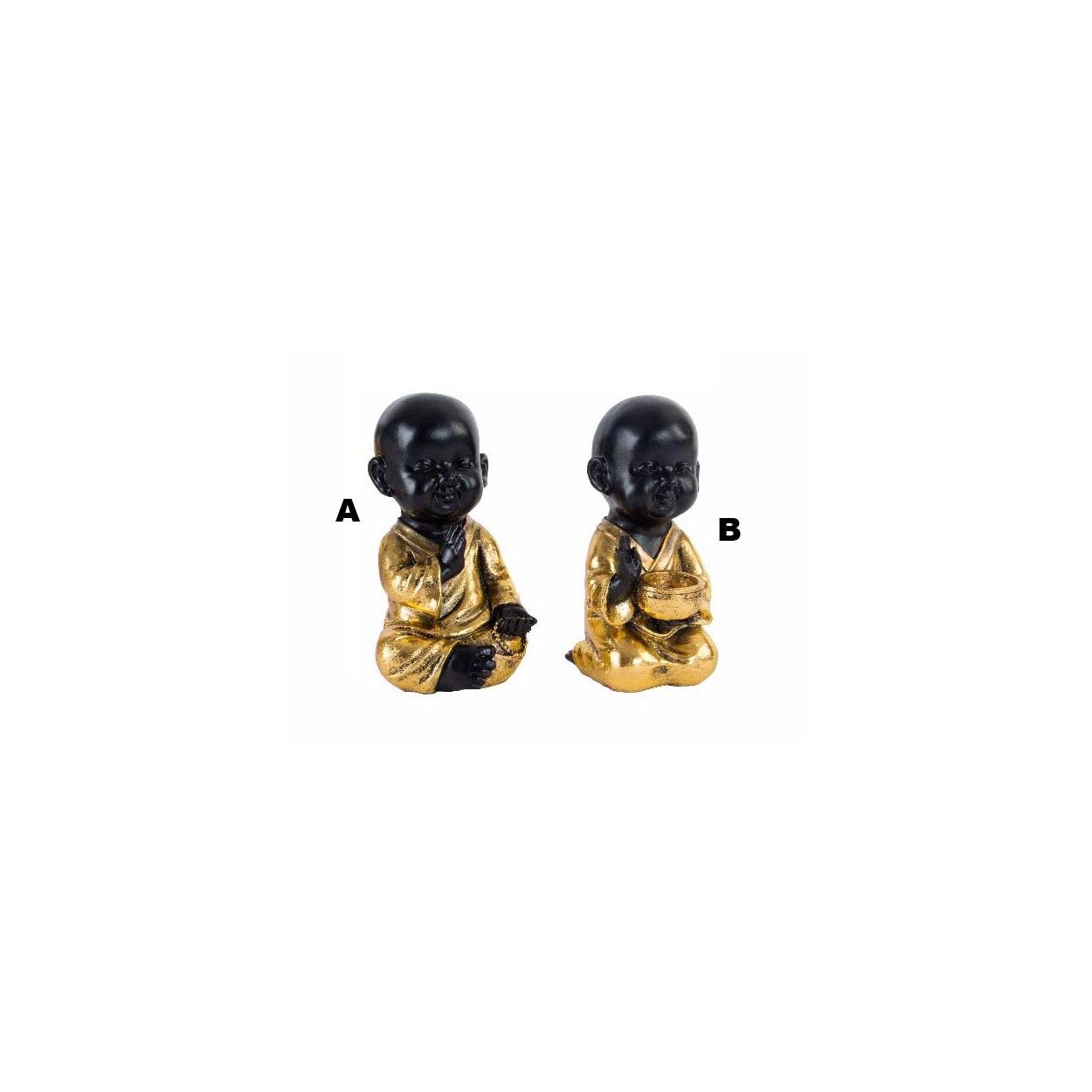 Figure of Buddhist Monk Gold Resin