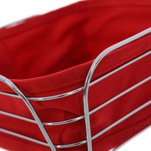 Cesto per il pane in metallo cromato