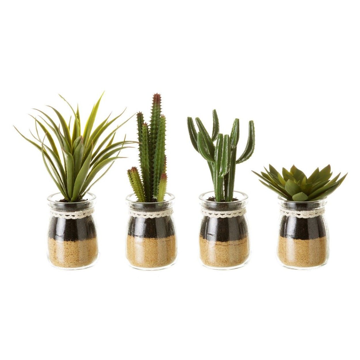 Pianta di Cactus in PVC serie di quattro unità