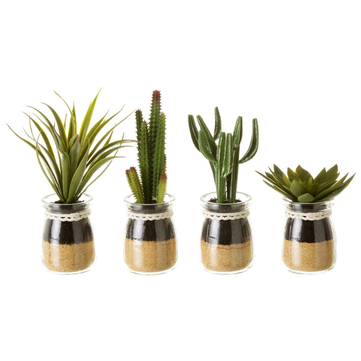 Pianta di Cactus in PVC serie di quattro unità
