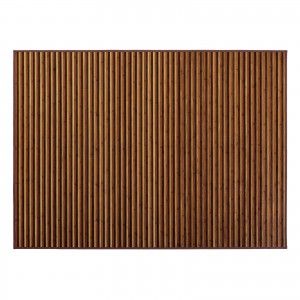 Tapis en bambou brun rayé
