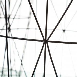 Tavolo in metallo nero Set di due unità