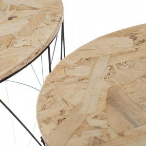 Tavolo in metallo nero Set di due unità