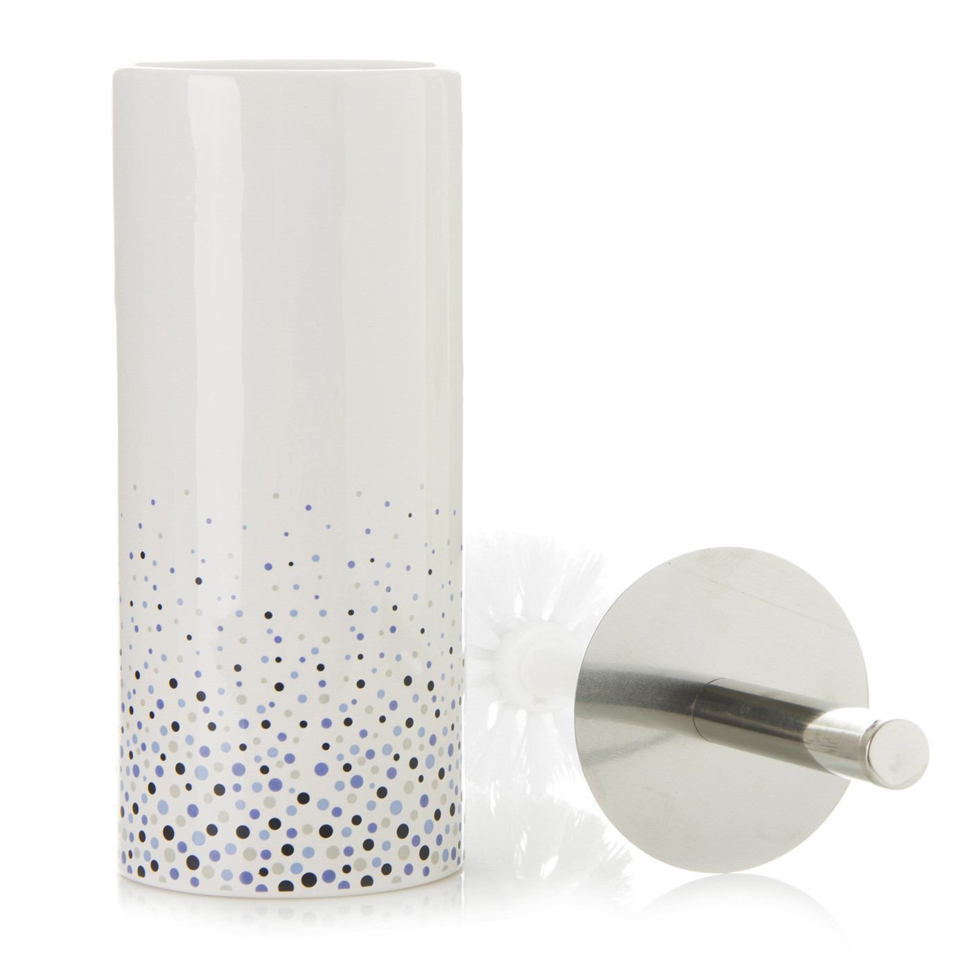 Escobillero ceramic "Dots Blue"