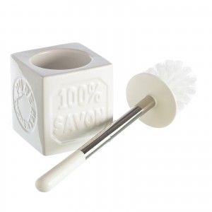 Escobillero creative design blanc céramique