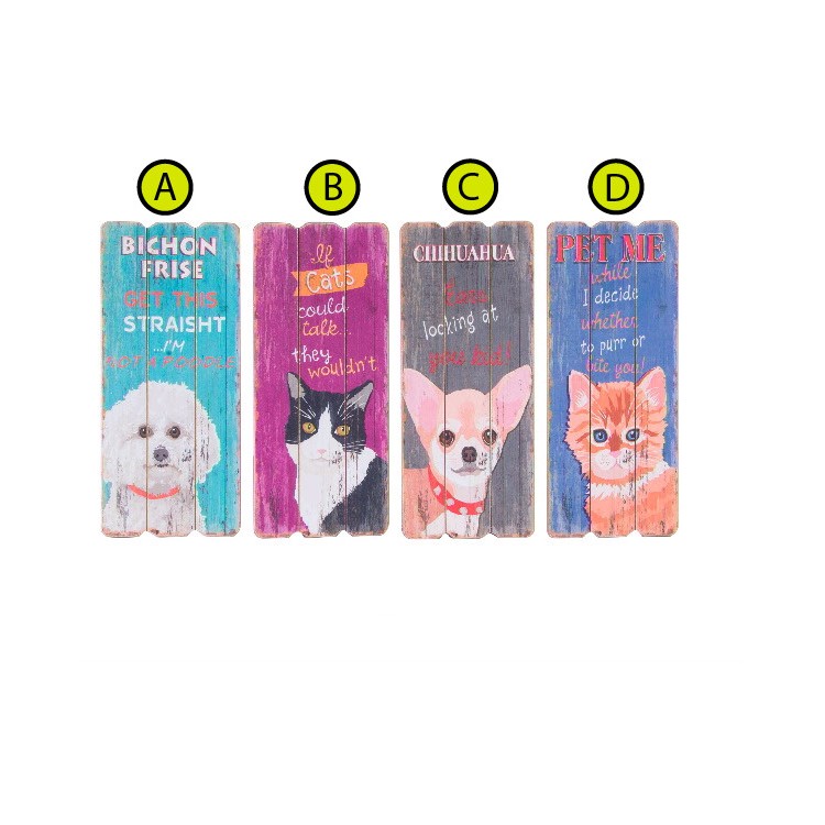 Boîte de drôle en bois pour chien et chat