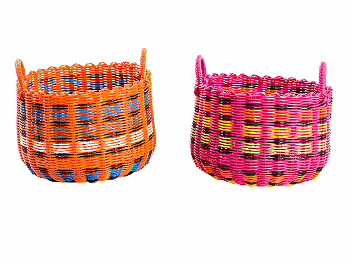Panier Ethniques design Ronde avec Poignées