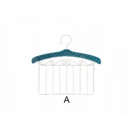 Porte-manteau du Bijoutier de Métal et de Bois Bleu Naturel
