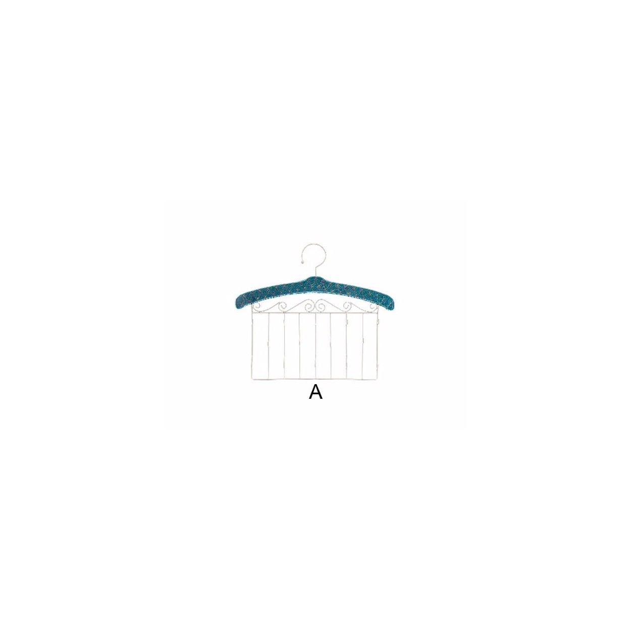 Porte-manteau du Bijoutier de Métal et de Bois Bleu Naturel