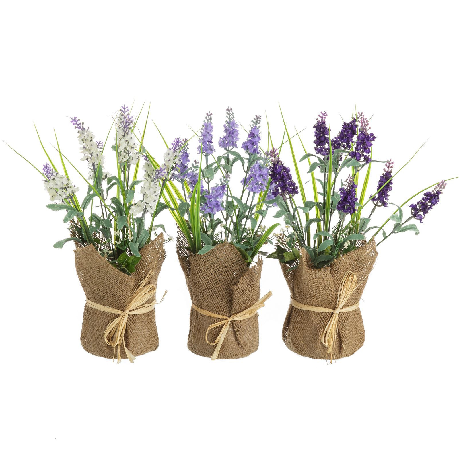 Pianta di Lavanda Artificiale in Tessuto Naturale per la Decorazione