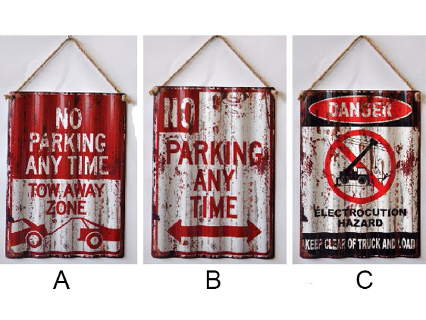 Box Sign Corrugated Metal
