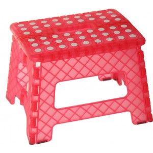 Sgabello pieghevole Design Originale in PVC Rosso