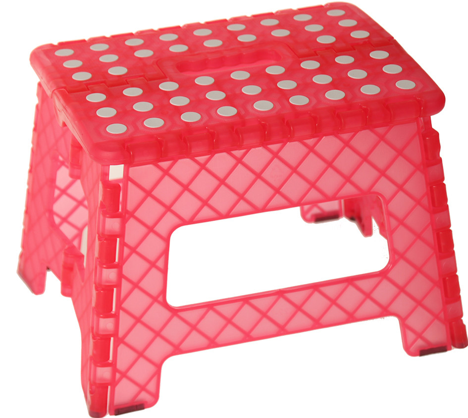Sgabello pieghevole Design Originale in PVC Rosso
