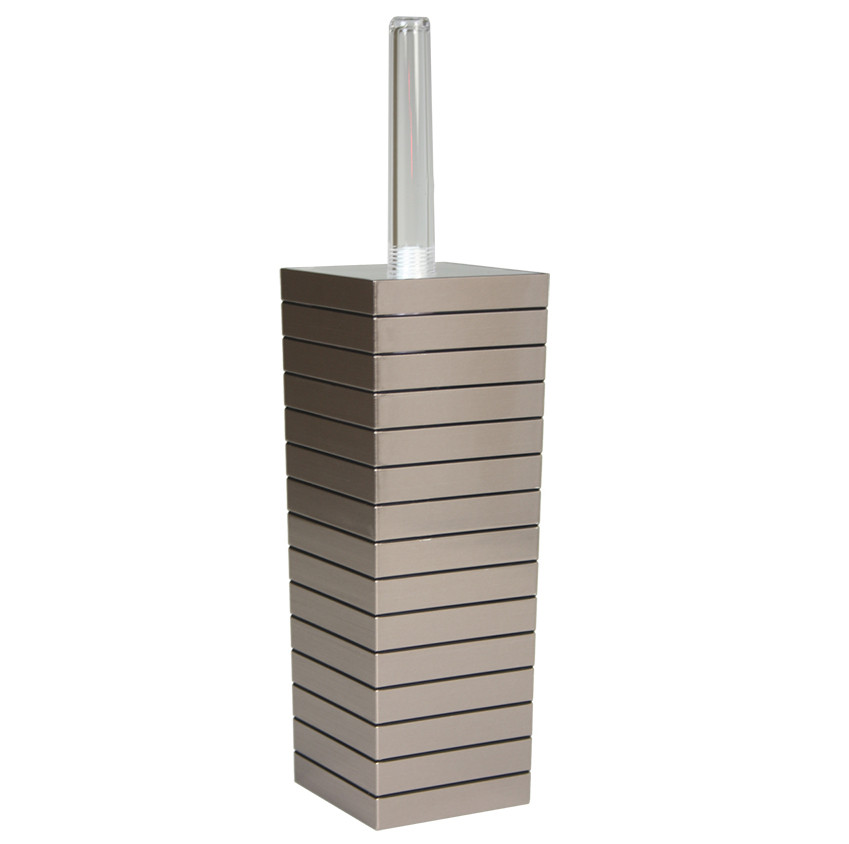 Escobillero Moderno de Baño en Plástico Gris