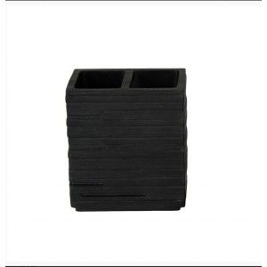 Vaso Portacepìllos Moderno Color Negro para Baño