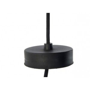 Lampada da soffitto in Metallo e Legno Nero Design Moderno