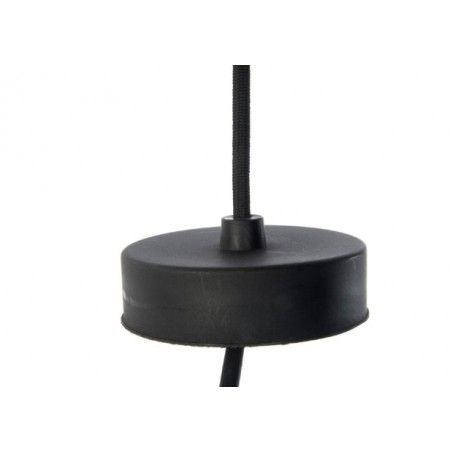Lampe de plafond en Métal et Bois Noir Design Moderne