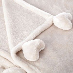 Coperta Letto Divano Morbido Colore Crema