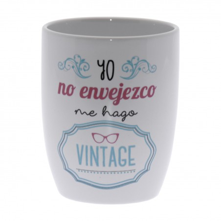 Tasse Petit-Déjeuner En Céramique Décoré Vintage