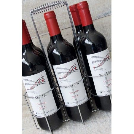 Bottle rack in chrome-plated iron (29x19,40x32,50)