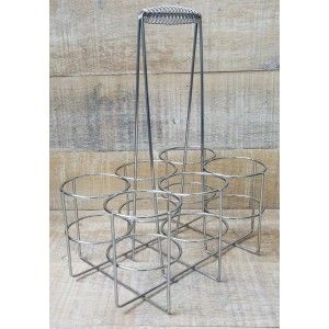 Bottle rack in chrome-plated iron (29x19,40x32,50)