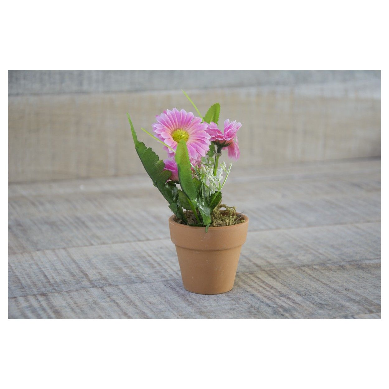 Fiore Artificiale in Vaso Fango Naturale per la Decorazione
