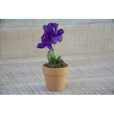 Fleur Artificielle en Pot de Boue Naturelle pour la Décoration