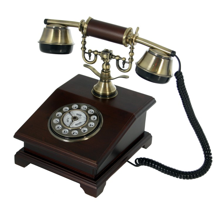 Phone Old Wooden Vintage Design