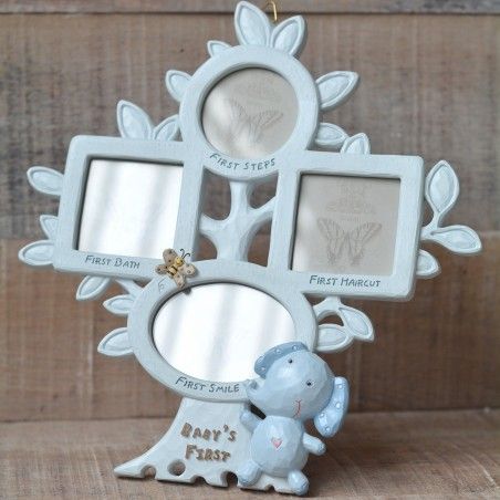 Cornice Foto Più Bambino Originale Elefante Blu Quattro Foto