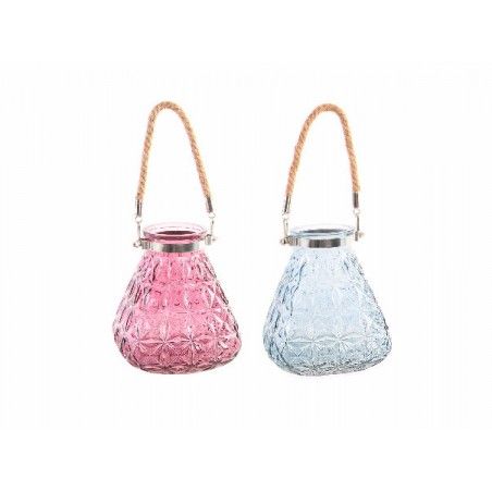Candle holder Pendant Glass with Rope Design Original Decoration, Two Colors