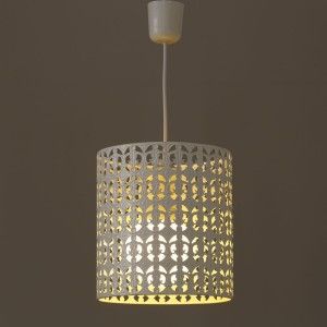 Lampada da soffitto in Metallo Bianco Design Etnico