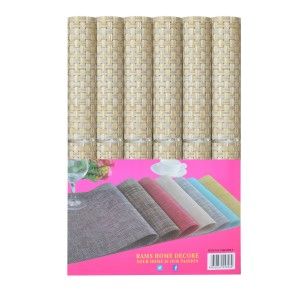 Set de table en Vinyle Conception Originale en 4 Couleurs 6 Unités