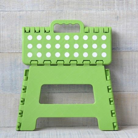 Stool Folding Stool Robust and Practical Green Color with non-Slip Surface